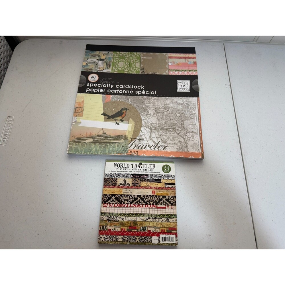 Me & My BIG Ideas Market 12x12 Cardstock Pad + Teresa Collins World Traveler 6x6